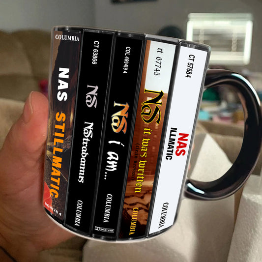 Nas Albums Cassette Collection Retro Accent Mug