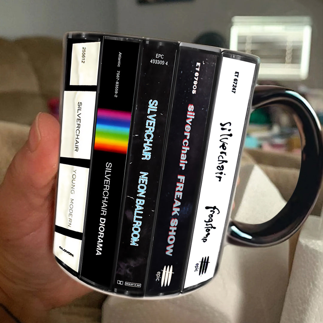 Silverchair Albums Cassette Collection Retro Accent Edge-to-Edge Printed Mug