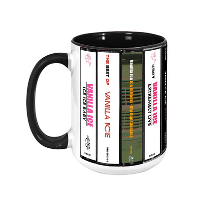 Vanilla Ice Albums Cassette Collection Retro Accent Mug