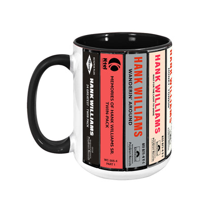 Hank Williams Albums Cassette Collection Retro Accent Mug