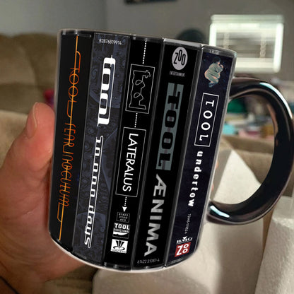 Tool Albums Cassette Collection Retro Accent Edge-to-Edge Printed Mug