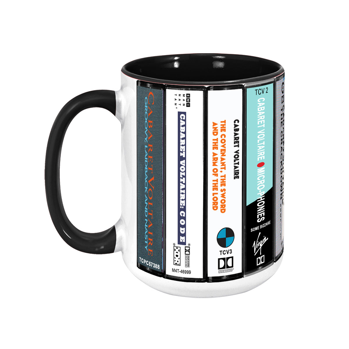 Cabaret Voltaire Albums Cassette Collection Retro Accent Mug