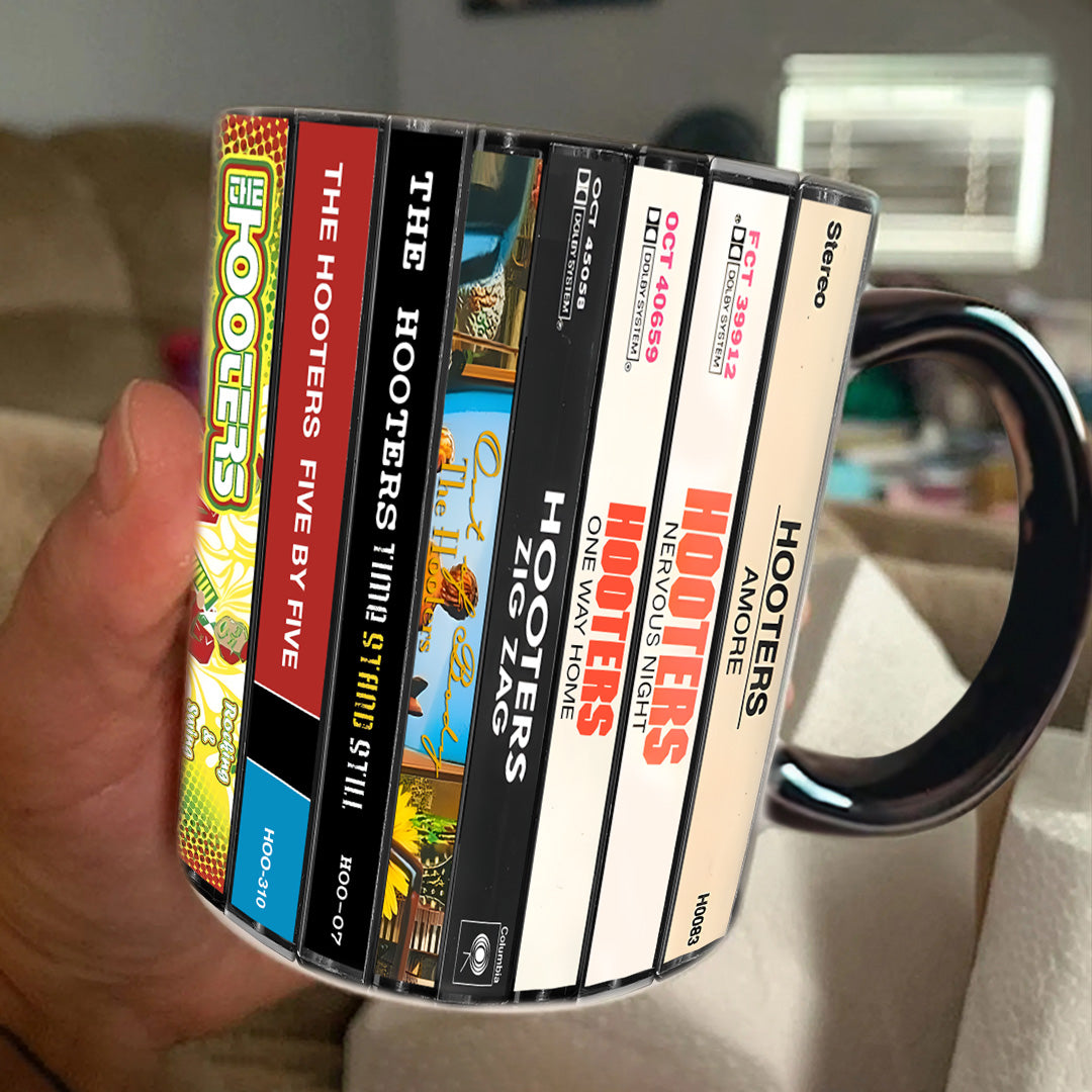 The Hooters Albums Cassette Collection Retro Accent Mug