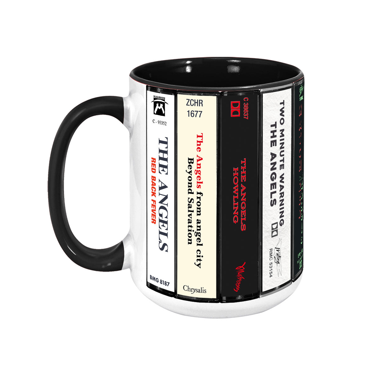 The Angels Albums Cassette Collection Retro Accent Mug