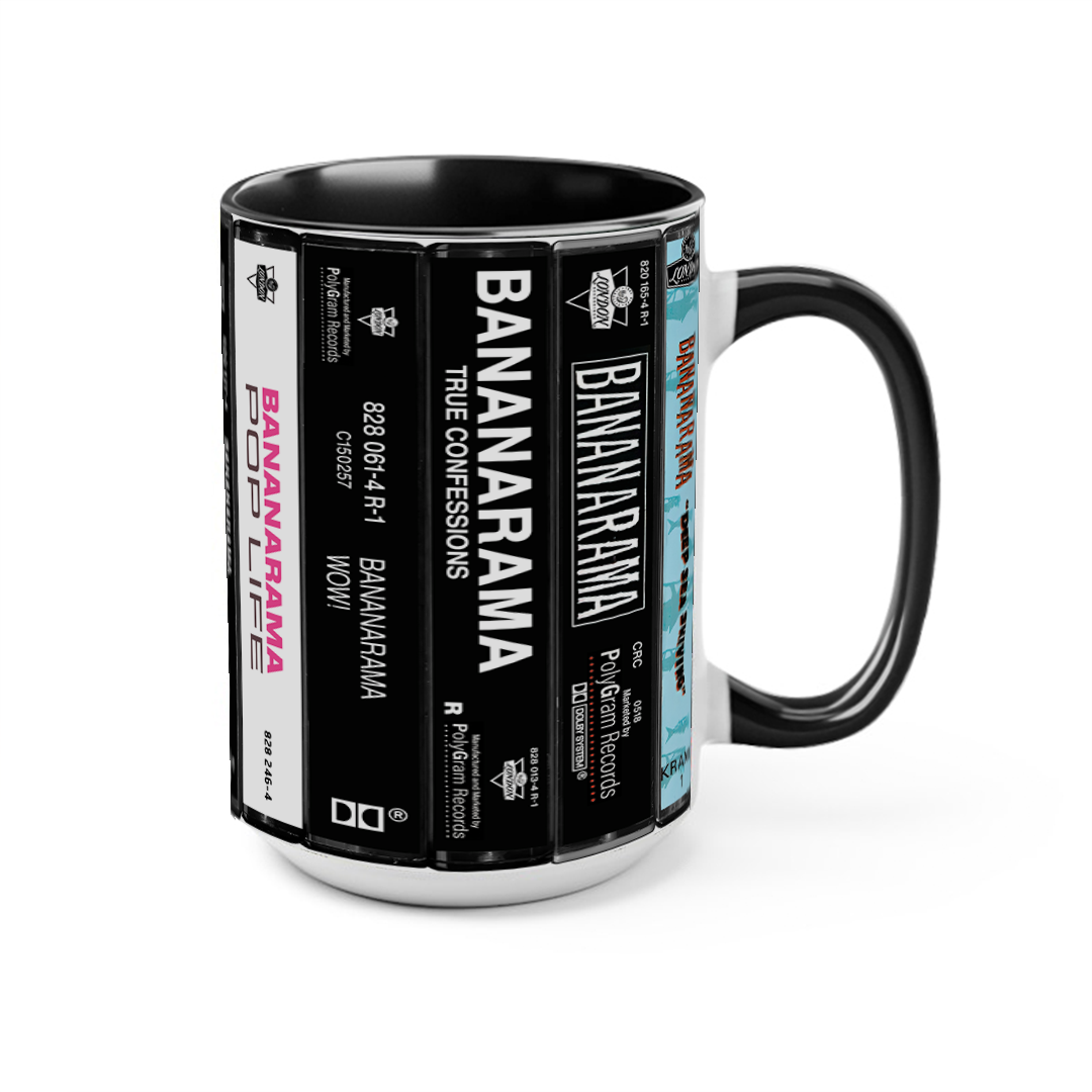 New Custom Cassette Collection Retro Accent Edge-to-Edge Printed Mug