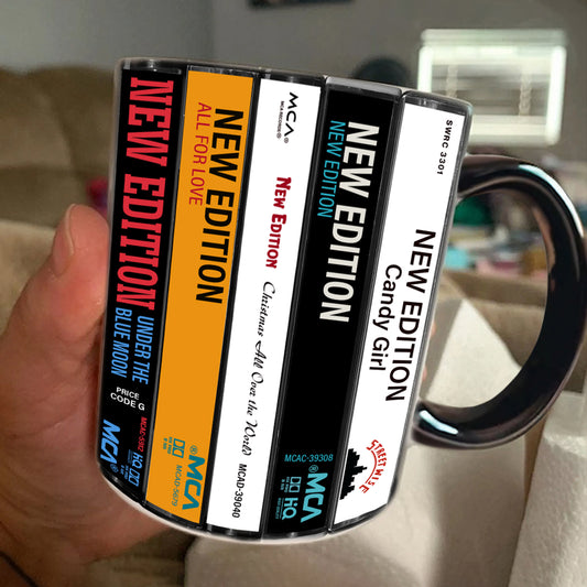 New Edition Albums Cassette Retro Collection Accent Mug