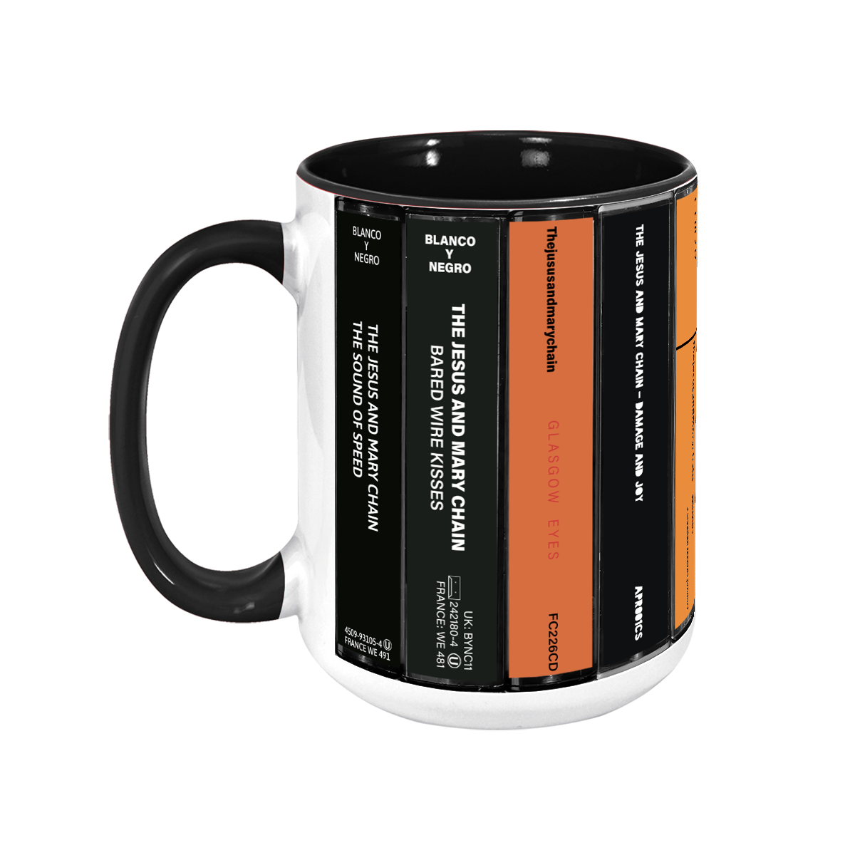 The Jesus and Mary Chain Albums Cassette Collection Retro Accent Mug