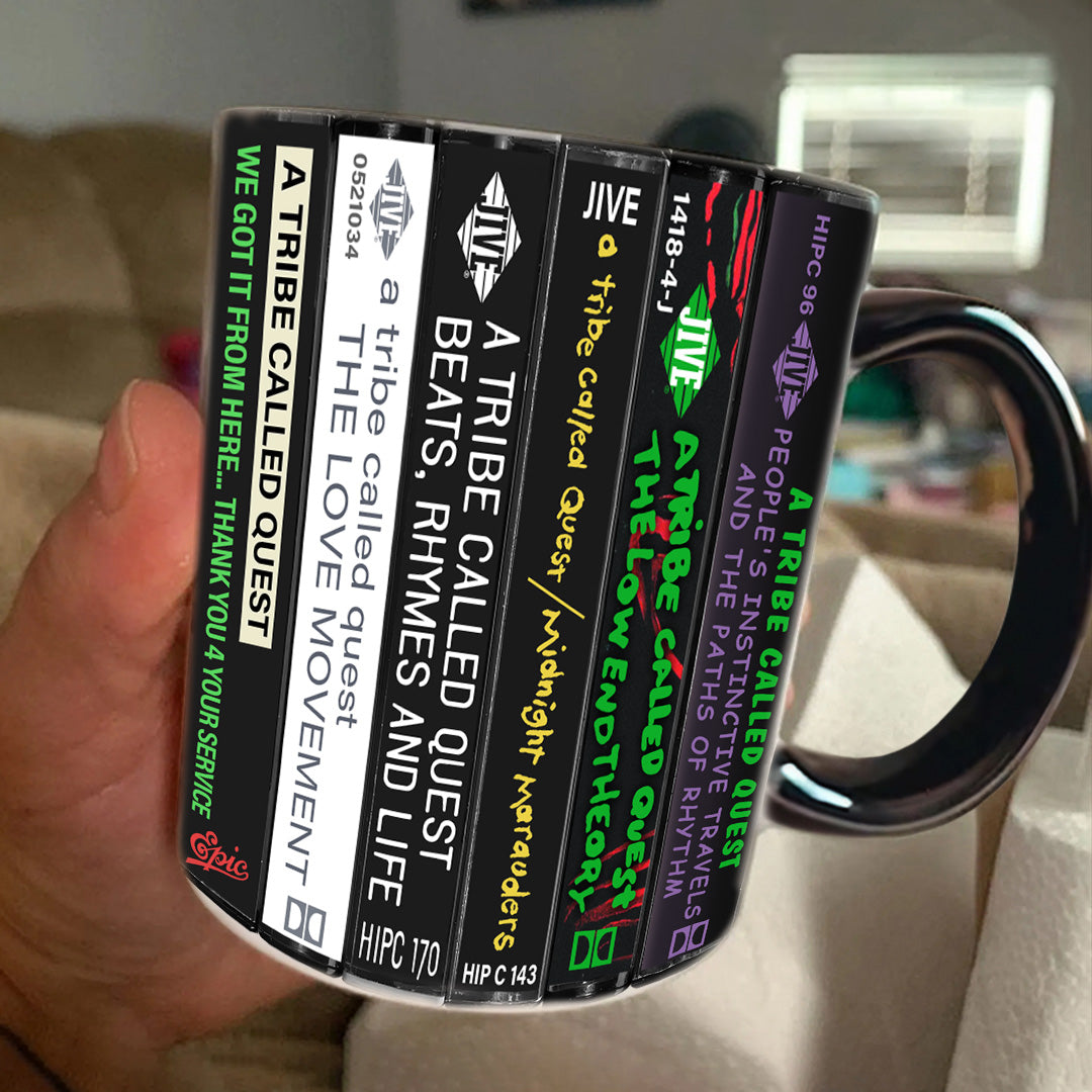 A Tribe Called Quest Albums Cassette Collection Retro Accent Edge-to-Edge Printed Mug
