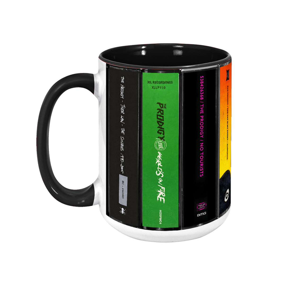 The Prodigy Albums Cassette Collection Retro Accent Mug