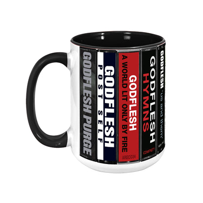 Godflesh Albums Cassette Collection Retro Accent Mug