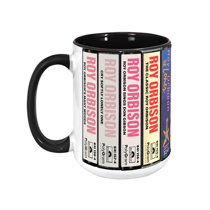 Roy Orbison Albums Cassette Collection Retro Accent Mug