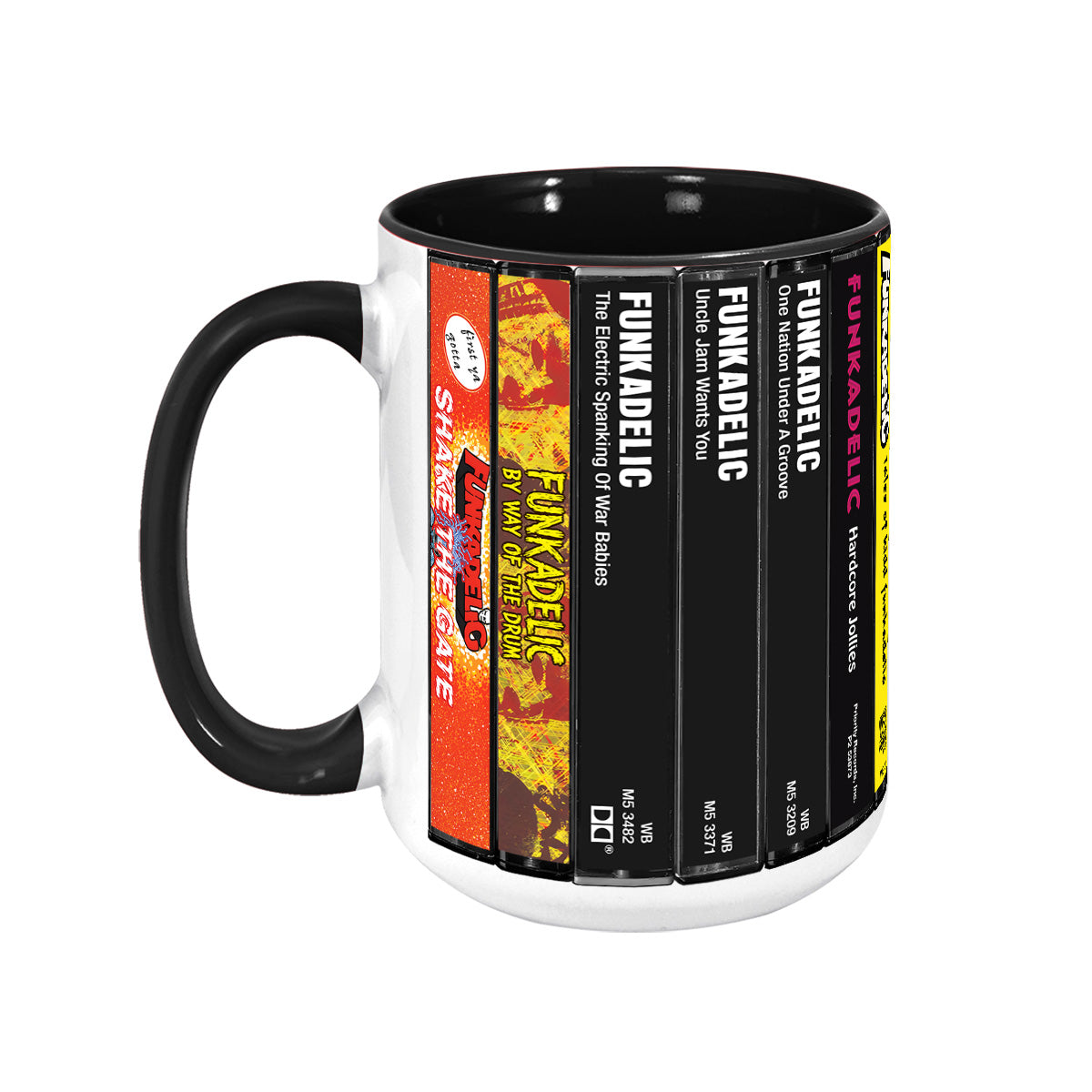 Funkadelic Albums Cassette Collection Retro Accent Mug