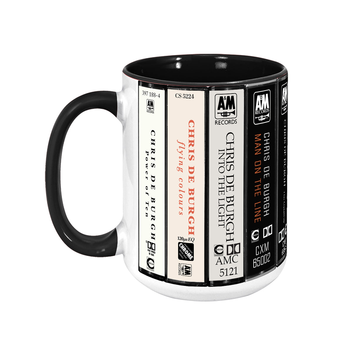 Chris de Burgh Albums Cassette Collection Retro Accent Mug