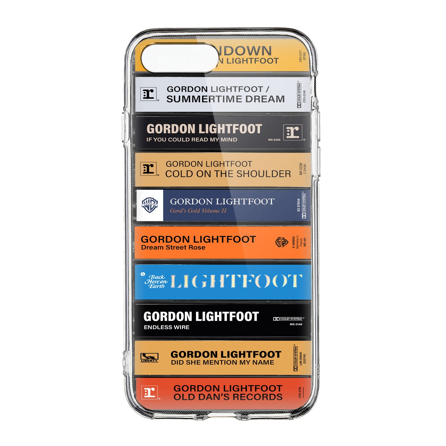 Gordon Lightfoot Albums Cassette Collection Retro Phone Case