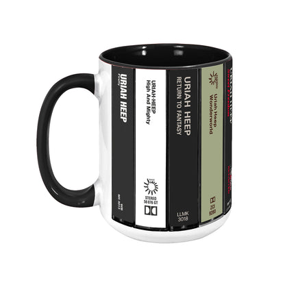 Uriah Heep Albums Cassette Collection Retro Accent Mug