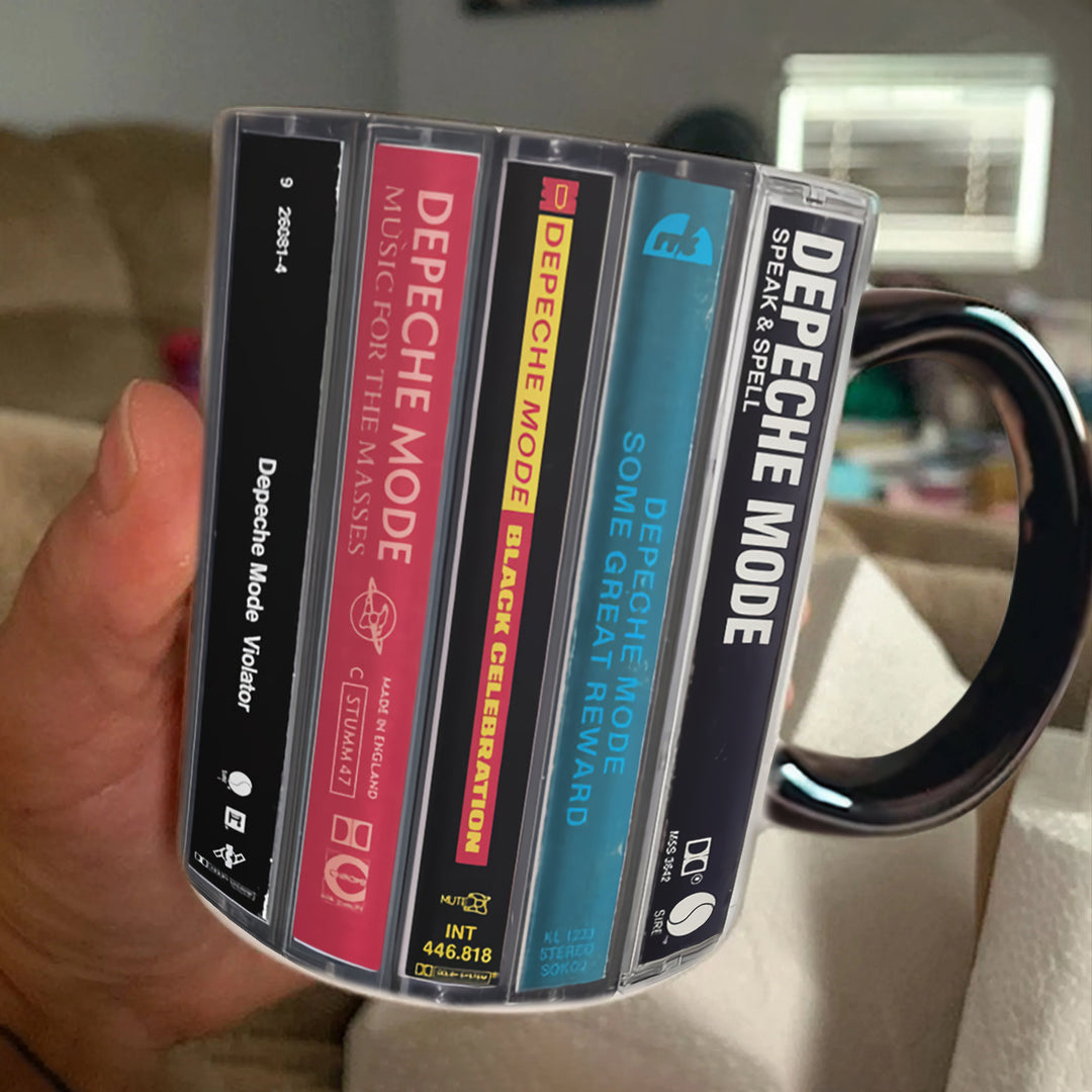 Depeche Mode Albums Cassette Retro Collection Accent Mug – MTervoDesign