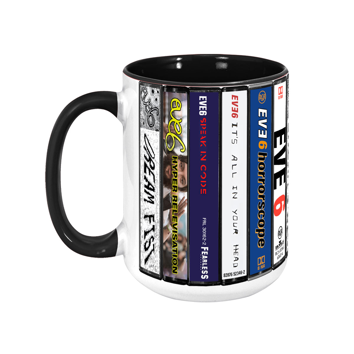 Eve 6 Albums Cassette Collection Retro Accent Mug