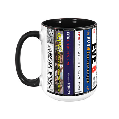 Eve 6 Albums Cassette Collection Retro Accent Mug