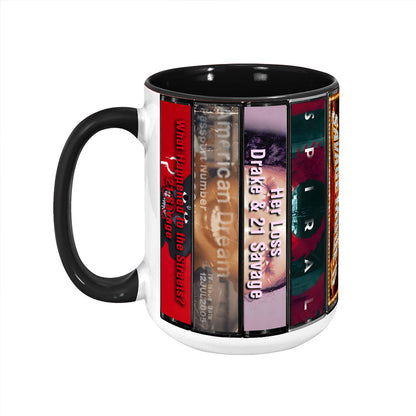 21 Savage Albums Cassette Collection Retro Accent Mug