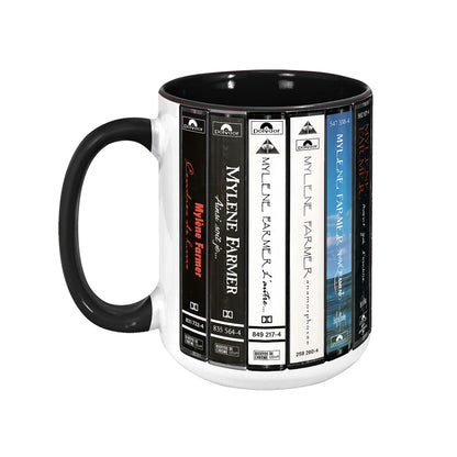 Mylene Farmer Albums Cassette Collection Retro Accent Mug