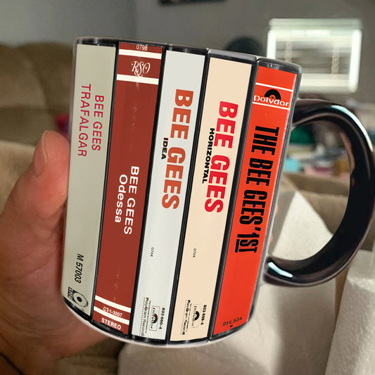 Bee Gees Albums Cassette Collection Accent Mug