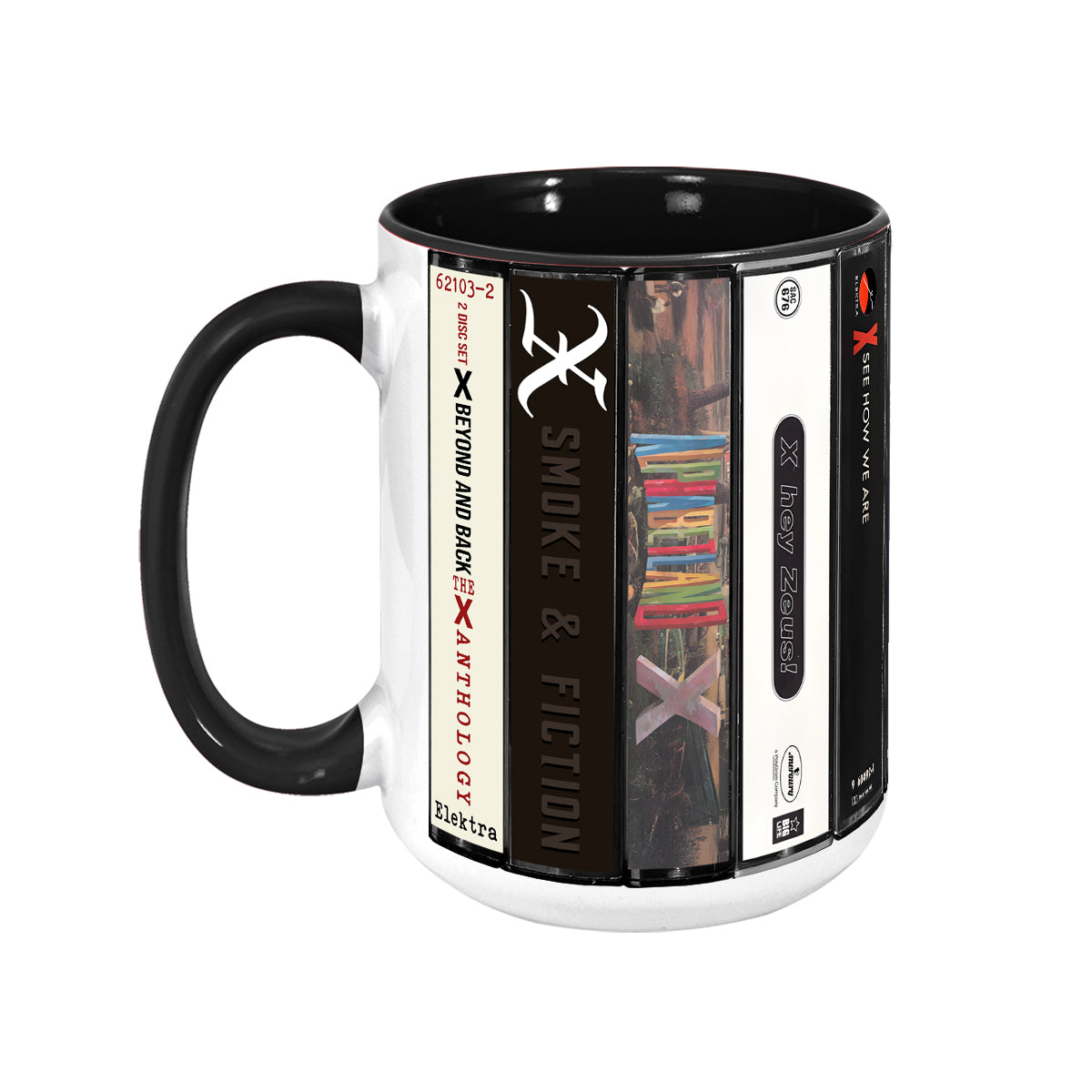 X Albums Cassette Collection Retro Accent Mug