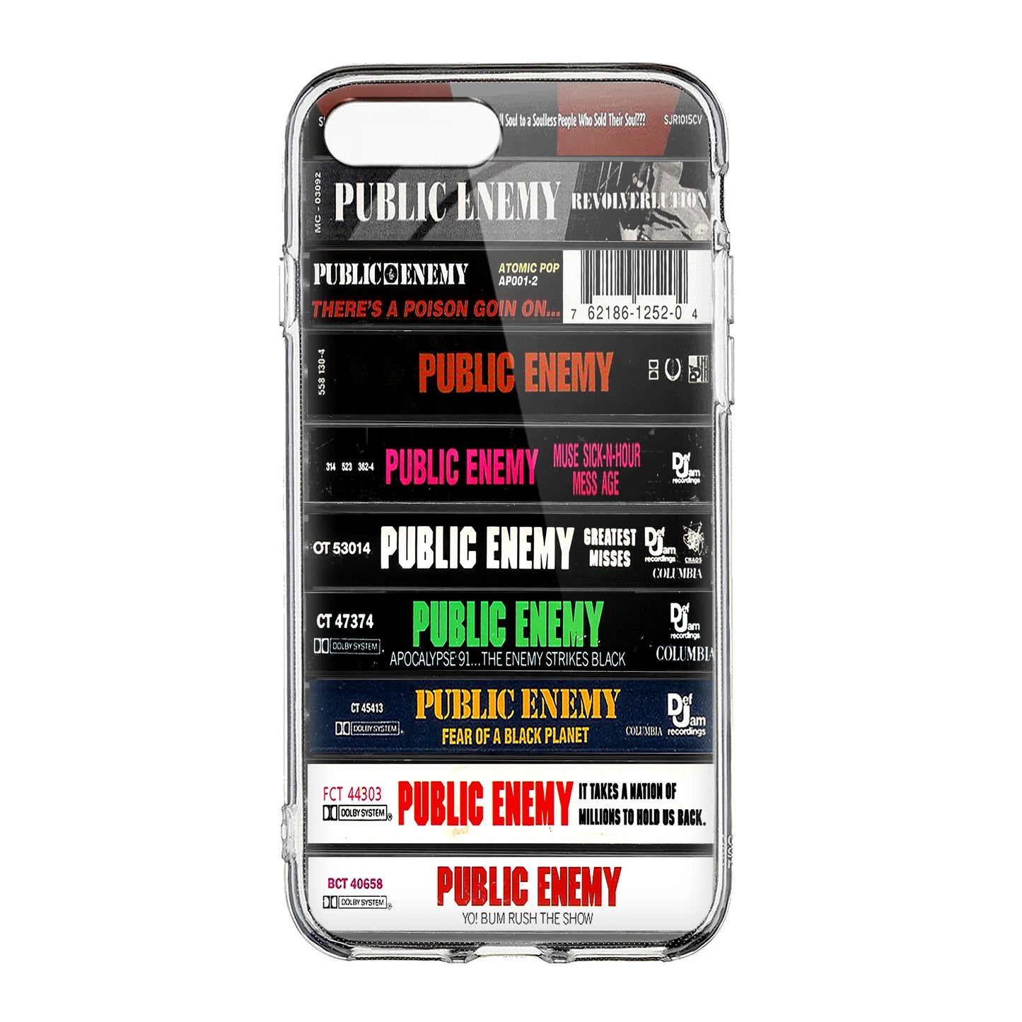 Public Enemy Albums Cassette Collection Retro Phone Case