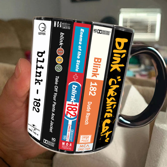 Blink-182 Albums Cassette Collection Retro Accent Edge-to-Edge Printed Mug