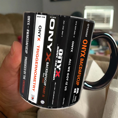 Onyx Albums Cassette Collection Retro Accent Edge-to-Edge Printed Mug