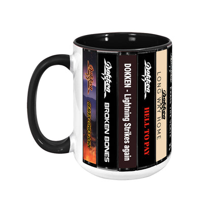Dokken Albums Cassette Collection Retro Accent Mug