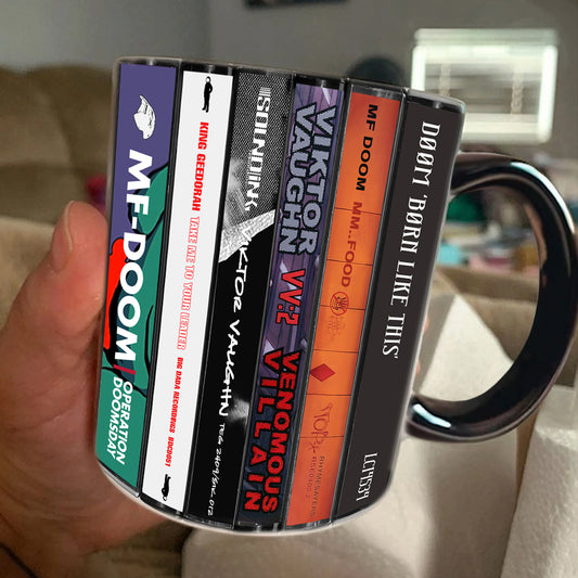 MF DOOM Albums Cassette Collection Retro Accent Mug