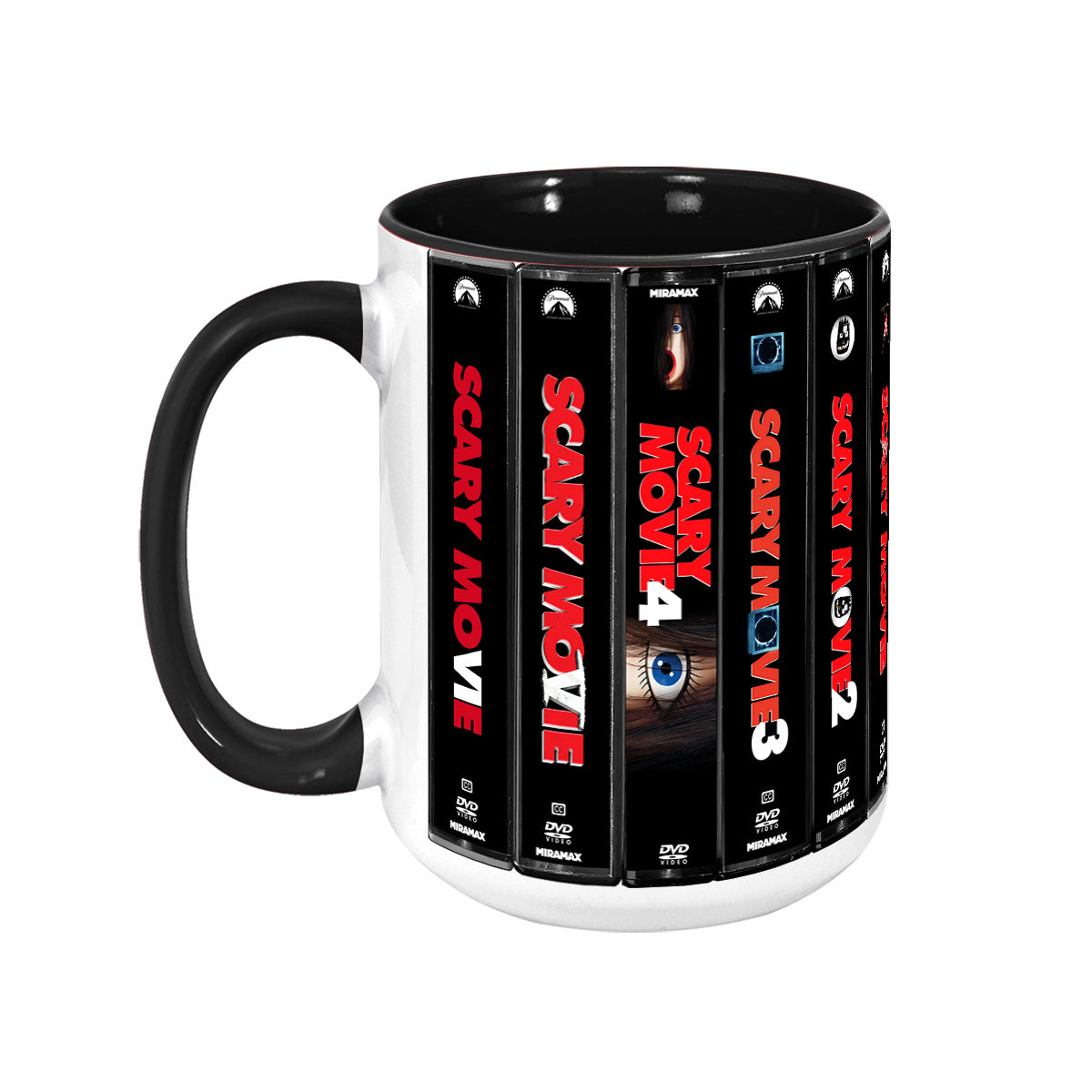 Scary Movie DVD Movies Collection Retro Accent Mug