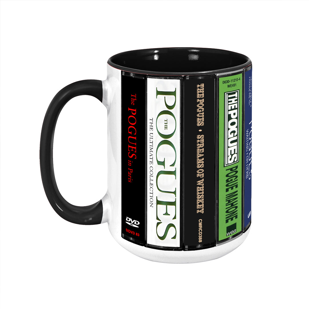 The Pogues Albums Cassette Collection Retro Accent Mug