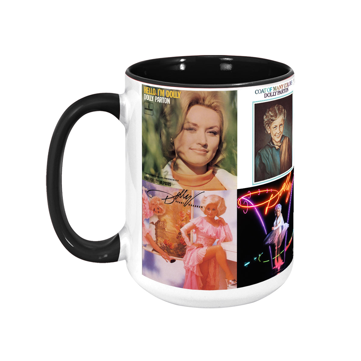 Dolly Parton Albums Cover Retro Collection Accent Mug