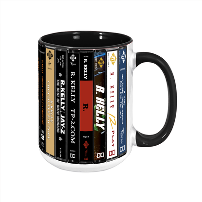 R. Kelly Albums Cassette Collection Retro Accent Edge-to-Edge Printed Mug