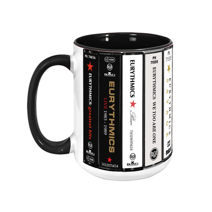Eurythmics Albums Cassette Collection Retro Accent Mug