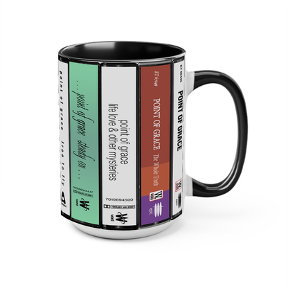 Point of Grace Albums Cassette Collection Retro Accent Edge-to-Edge Printed Mug