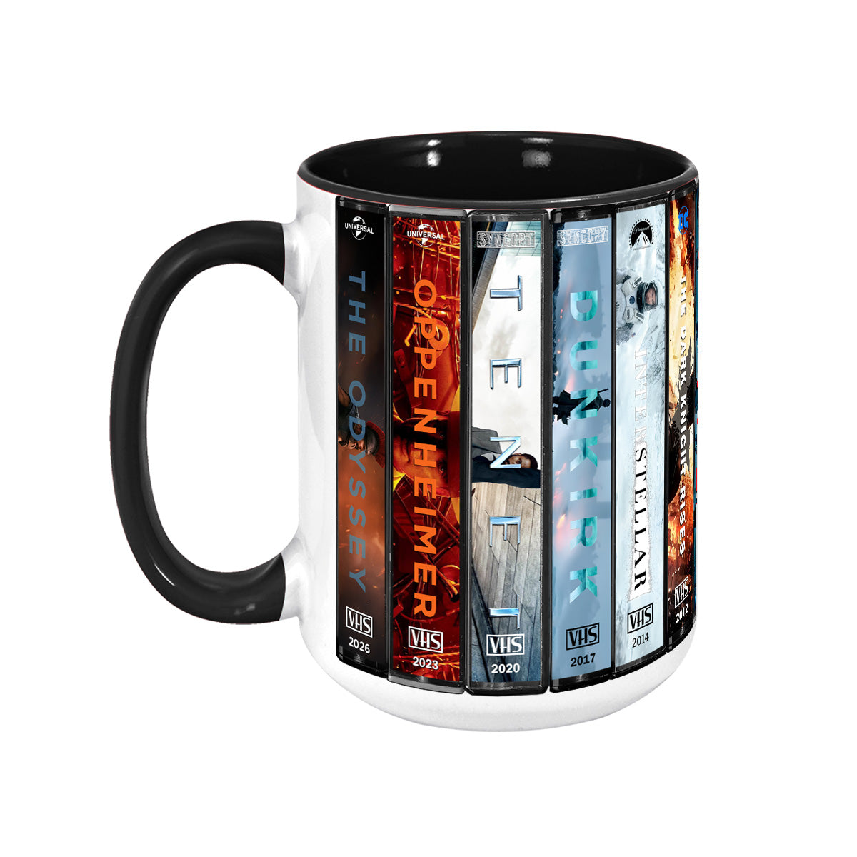 Christopher Nolan VHS Movies Collection Accent Mug