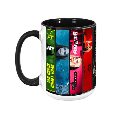 Avril Lavigne Albums Cover Collection Retro Accent Mug
