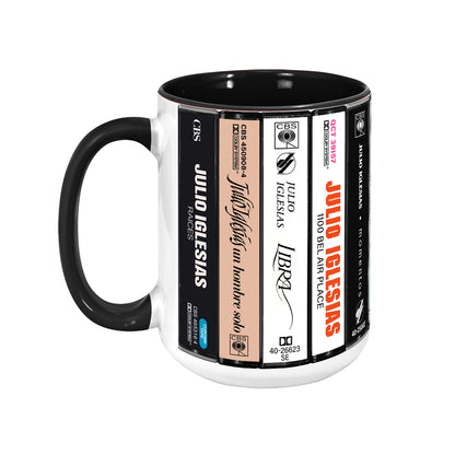 Julio Iglesias Albums Cassette Collection Retro Accent Mug