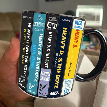 Heavy D & the Boyz Albums Cassette Collection Retro Accent Mug