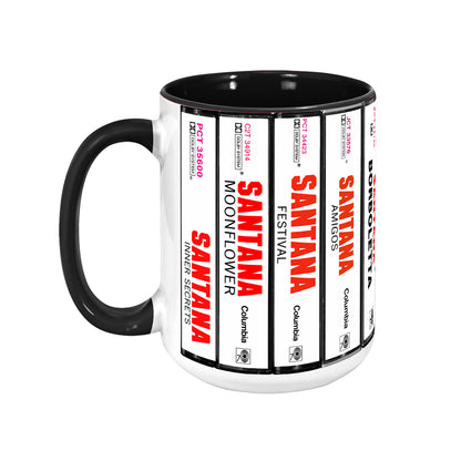 Santana Albums Cassette Collection Retro Accent Mug