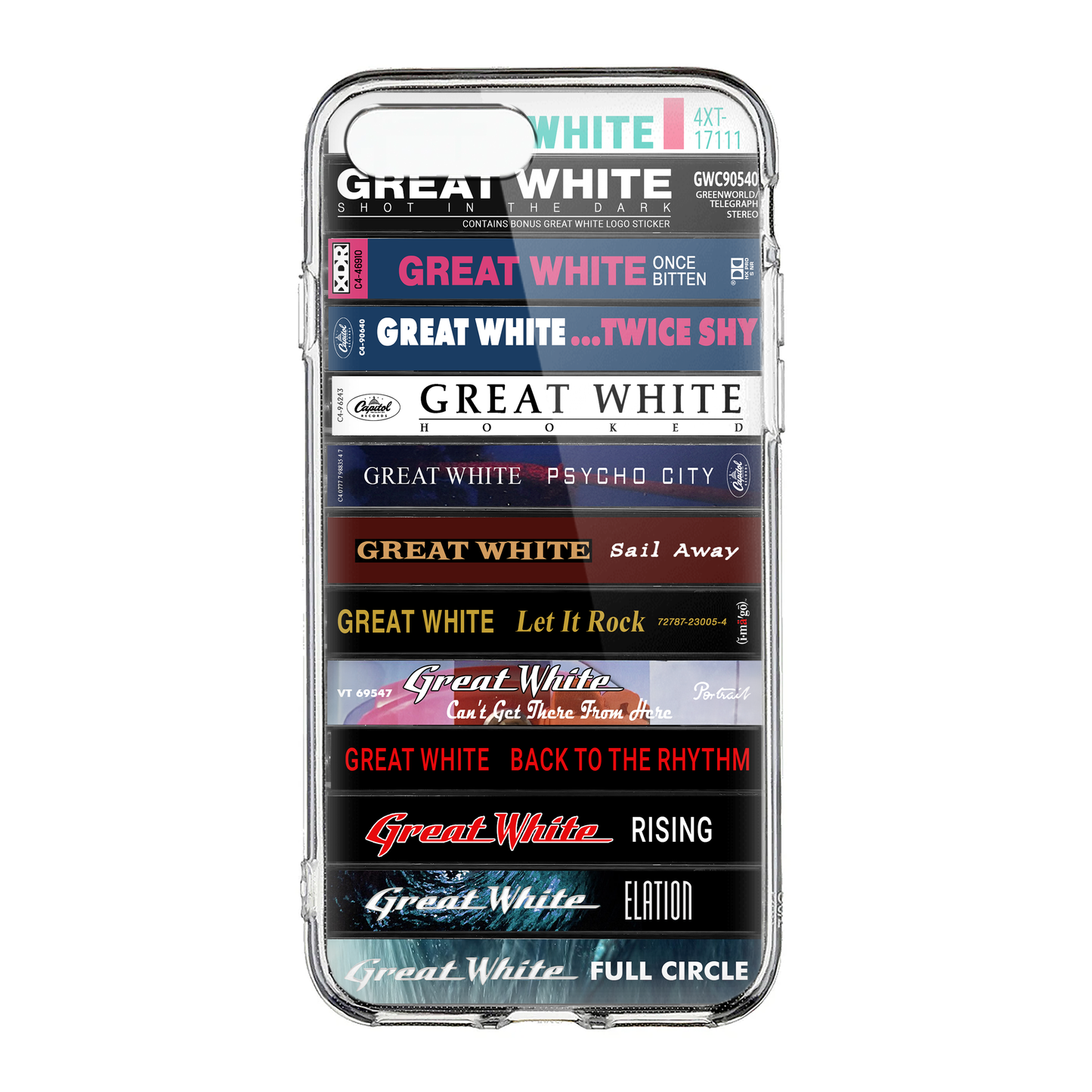 Great White Albums Cassette Collection Retro Phone Case