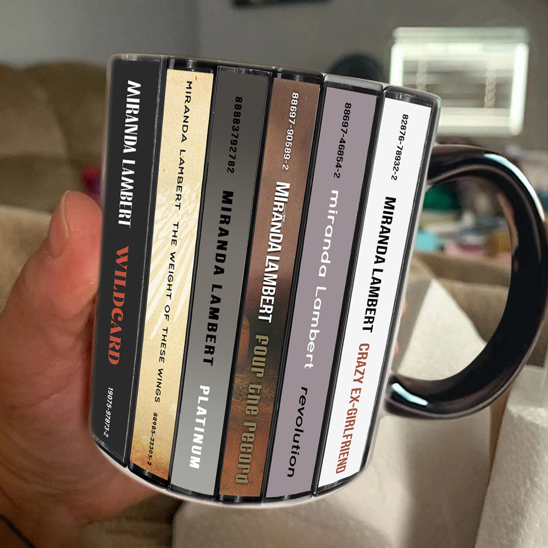 Miranda Lambert Albums Cassette Collection Retro Accent Edge-to-Edge Printed Mug