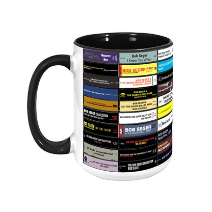 Bob Seger Albums Cassette Collection Retro Accent Mug - Extended Version