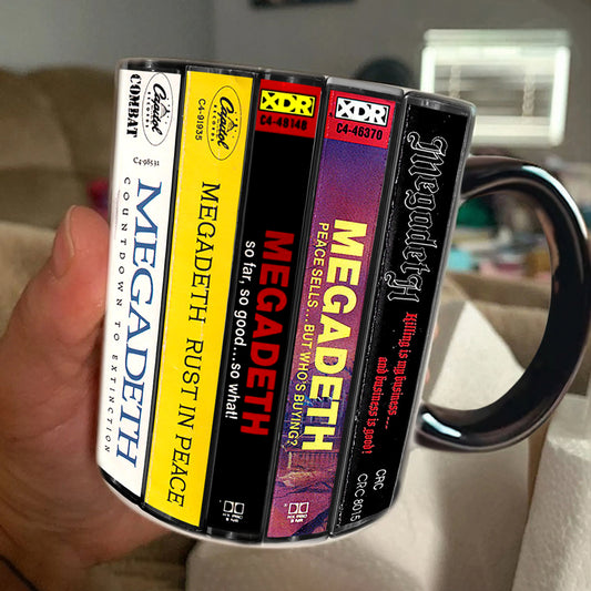 MegaD. Albums Cassette Collection Retro Accent Mug