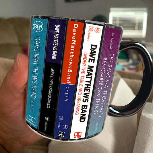 Dave Matthews Band Albums Cassette Collection Retro Accent Mug