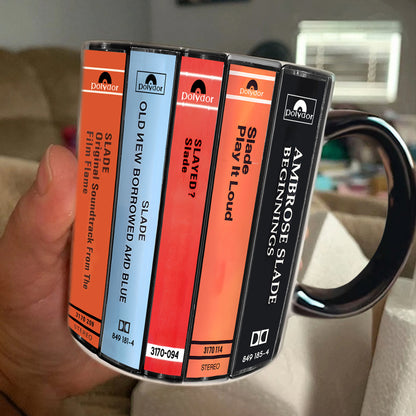 Slade Albums Cassette Collection Retro Accent Mug