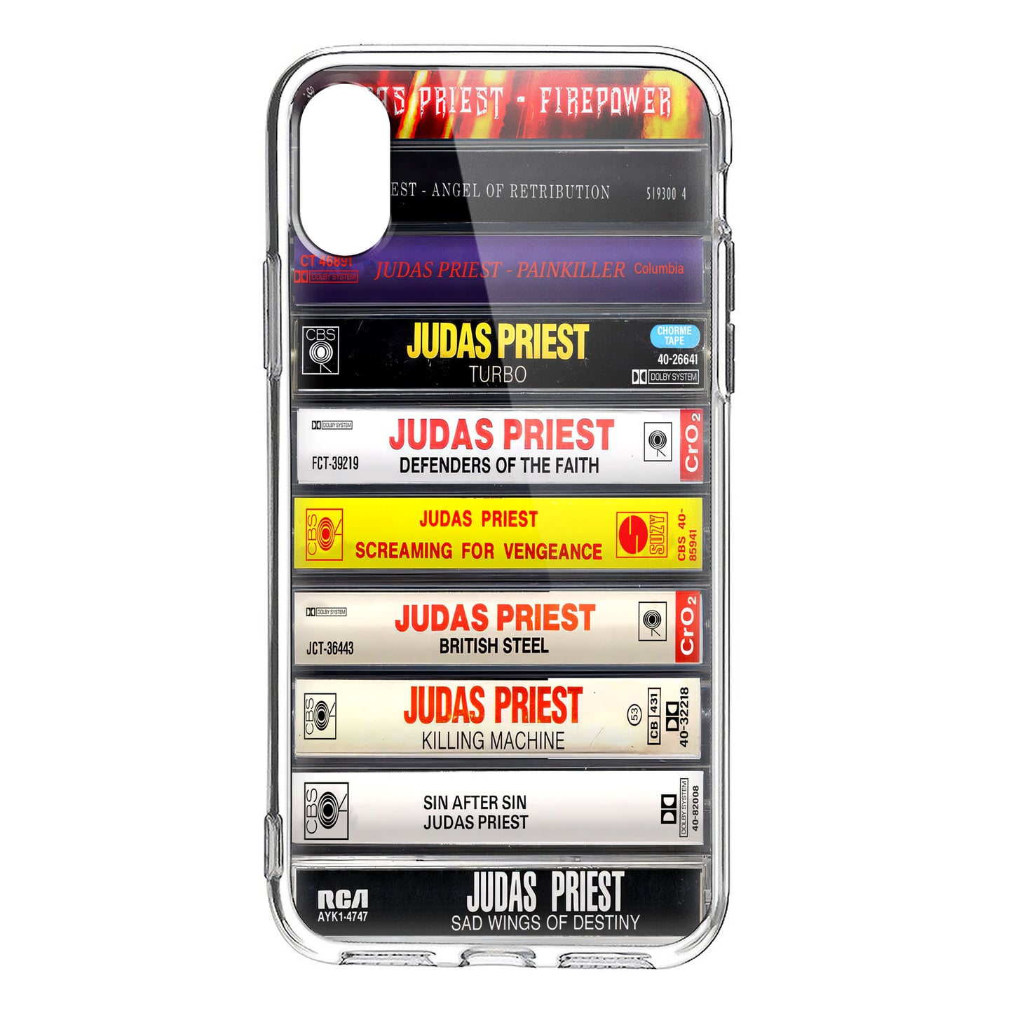Judas Priest Albums Cassette Collection Retro Phone Case