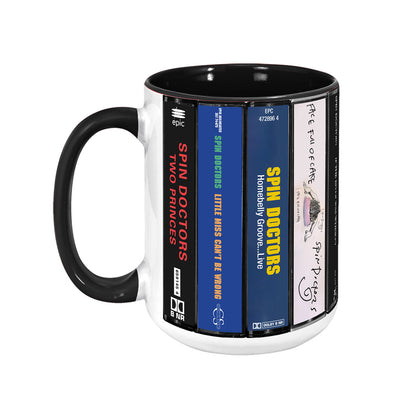 Spin Doctors Albums Cassette Collection Retro Accent Mug